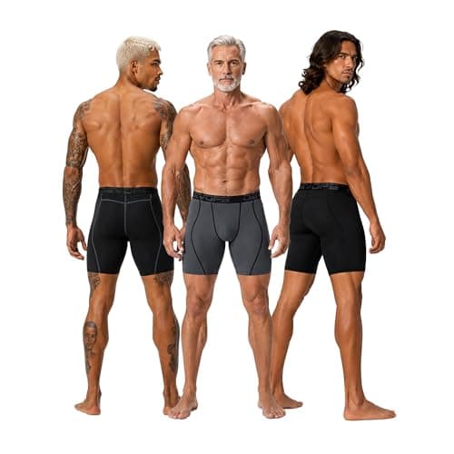 DEVOPS 3 Pack Men's Compression Shorts