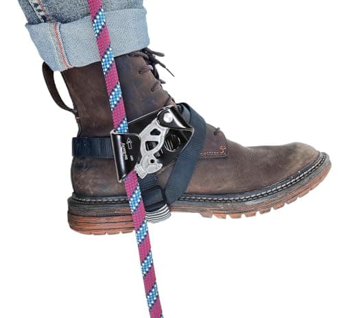 Ito Rocky Foot Ascender Riser - Rope Climbing Equipment for SRT Climbing & Tree Arborist Climbing Device - Left Black