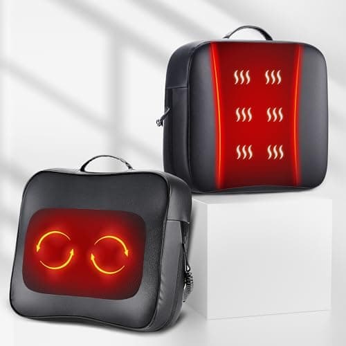 Back Massager for Pain Relief Deep Tissue with Heat - Shiatsu Kneading Back Massage for Chair, Neck Massagers Pad for Lower Back Leg Shoulder, Lumbar Support Pillow for Office Car, for Men Women