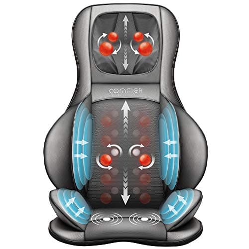COMFIER Shiatsu Neck and Back Massager with Heat,Back Massager for Pain Relief Deep Tissue, Rolling & Compression Massage Chair Pad for Office Chair, Gift for Dad