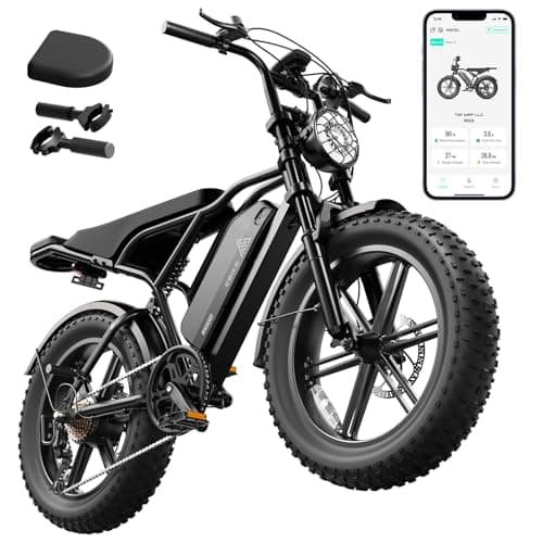 TST Electric Bike for Adults 1500W Peak 20" Fat Tire All- Terrain E-Bike 60 Miles Electric Dirt Bike - 48V 15 AH Battery Tested to Safety Tested to UL 2849 Powered Electric Bicycle
