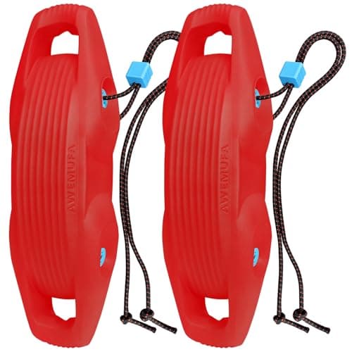 AWEMUFA EVA Boat Fenders 2 Pack, 28'' x 6.7'' Extra Large Boat Bumpers for Docking Red Boat Buoys Bumpers, Ideal for Pontoon Boat, Fishing Boat, PWC and Jet Ski