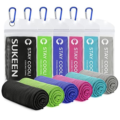 Sukeen Cooling Towels(40"x12") for Neck & Head, Soft Breathable Chilly Towel for Yoga, Golf, Gym, Camping, Running, Workout & More Activities
