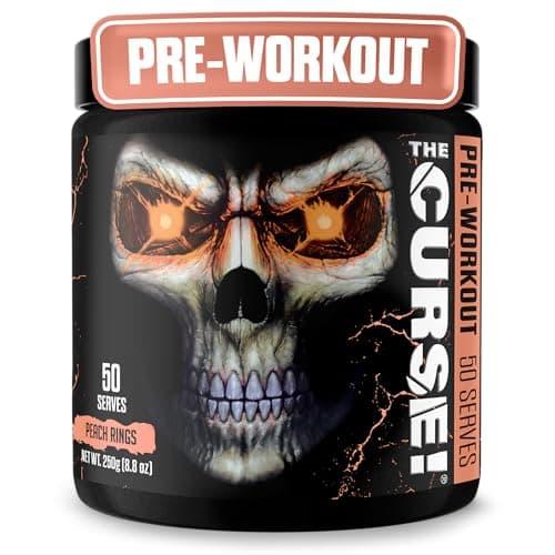 JNX SPORTS The Curse! Peach Rings Pre Workout Powder with Creatine – Extreme Energy Preworkout for Men & Women – 50 Servings – L Citrulline, Beta Alanine & Caffeine for Pump, Strength & Focus