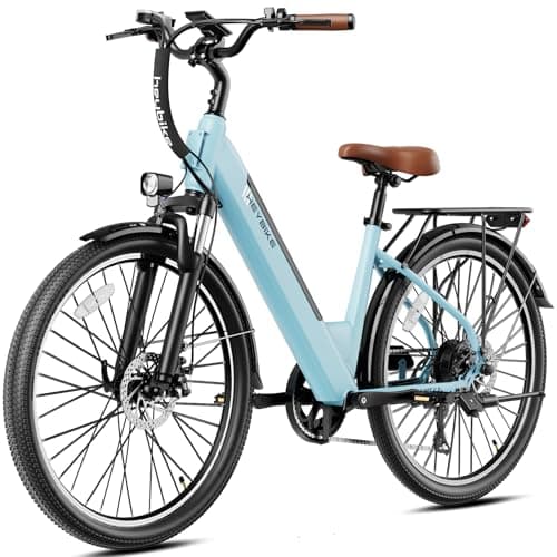 Heybike Cityscape 2.0 Electric Bike up to 50Miles 24MPH,UL Certified 26" Electric Commuter Bike with 7-Speed and Front Suspension.