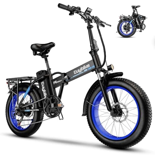 Kebiko 1000W Folding Electric Bike,48V 20AH Removable Battery E Bike,80 Miles Max Range Electric Bike for Adults,20" Fat Tire Foldable ebike,Adult Electric Bicycle for Commute Beach Snow