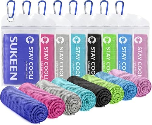 Sukeen Cooling Towel,Instant Evaporative Cooling for Sports,Yoga,Golf,Gym,Neck,Workout and More(40”x 12”)