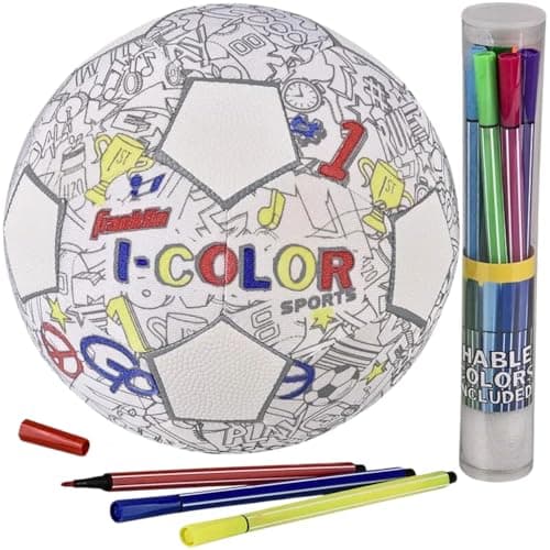 Franklin Sports I-Color Soccer Ball White, 3