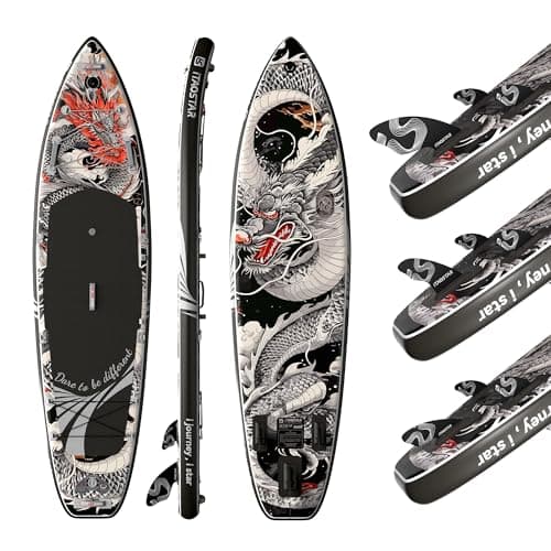 iTAOSTAR N26N 35" Extra Wide Inflatable Stand Up Paddle Board - The Ultimate Stable Inflatable SUP Board for Yoga & Fishing, Full Kit Included