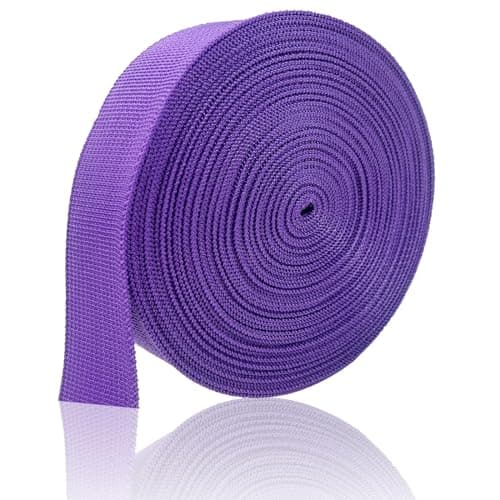 ZHFMLY ZHFMILY Purple 1 1/2 inch(38mm) Polyprorylene Webbing Straps 12 Yards Flat Wide Belting Webbing Handle Canvas Straps for Bags-Lawn Chair-Pet Collars-DIY Crafts #289, MS289