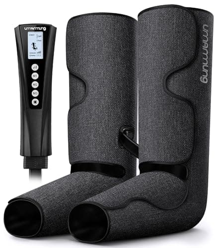 UMARMUNG Mothers Day Gifts for Mom, Wife, Women, Air Compression Leg Massager with Heat, Calf Foot Massager Fathers Day Dad Gifts for Husband, Men, Christmas, Edema, Muscle Fatigue, Cramps, Swelling