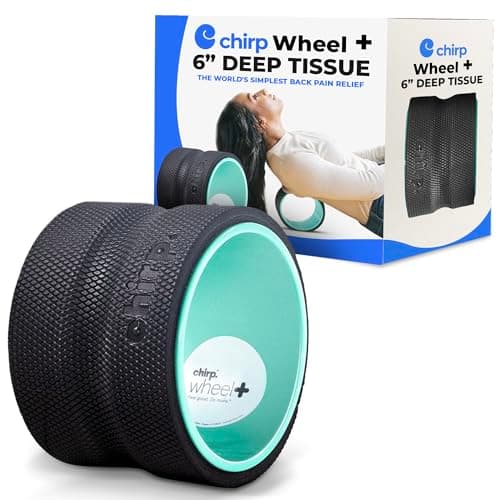Chirp Wheel Foam Roller - Targeted Back & Neck Pain Relief, Muscle Massage, Trigger Point Therapy, High-Density Foam Tool for Physical Therapy, Stretching & Exercise, 500lbs Capacity, 6 Inch Mint