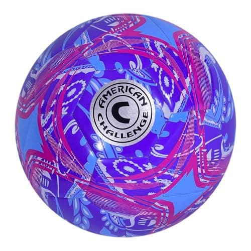 American Challenge Paisley Soccer Ball – Professional Training Soccer Ball for Grass Fields – Durable TPU Machine Stitched Soccer Balls – Sizes 3, 4 & 5 – Outdoor Practice & Match Play