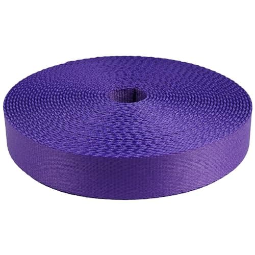 Strapworks Colored Picture Quality Polyester Webbing - Strap For Outdoor Activities, Crafts, Dog Leashes - 1 Inch x 10 Yards, Purple
