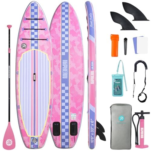 Niphean Inflatable Stand Up Paddle Board with SUP Accessories, 10’6’’ SUP