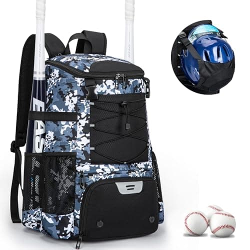 KAVIGOR Baseball Bag for Youth and Adult, Softball Backpack 40L Large Capacity, Bat Backpack with Shoes Compartment and Hidden Helmet Holder