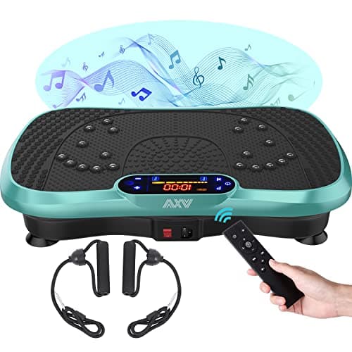 AXV Vibration Plate Fitness Platform Exercise Machine Vibrating Shaking Full Body Shaker Workout Vibrate Stand Shake Board Sport for Weight Loss Fat Burner for Gym Home Office
