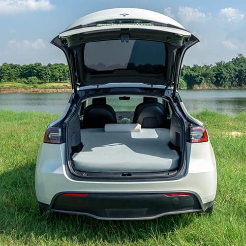Havnby CloudCore - 4.5inch Foam Mattress for Tesla Model Y, Full Size Bed, Vacuum Compression, Roadtrip, Job Shifts, Nap, Camping, Guests & Home, Rechargeable Pump and Eyemask Provided (2025+ Model Y)