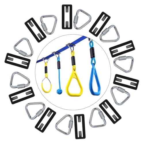 Ninja Warrior Obstacle Course Accessories New Upgraded Buckle for 2” Width Slackline No Tearing Slackline，Quick Buckle – No More Threading，Install in Seconds – Anywhere on The Line