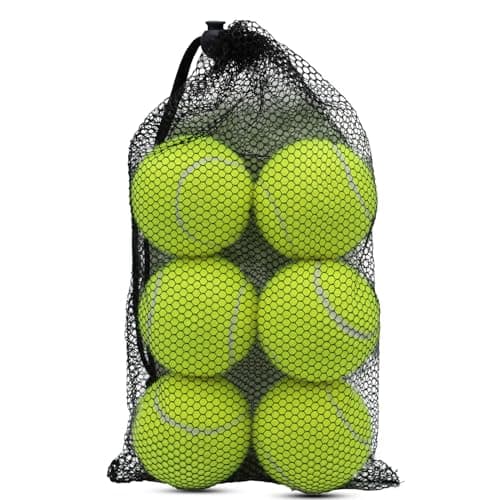 SHYUJAJIE Tennis Balls, 6 Pack Training Tennis Balls,High Elasticity Practice Tennis for Beginner, Exercise Playing Balls for Pet Dog (Yellow)