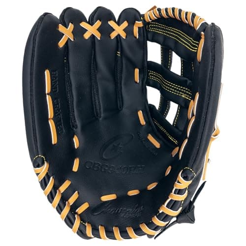 Champion Sports 12" Phys. Ed. Glove - Soft Leather Front/Nylon Mesh Back for Comfort Grip | Adjust. Strap with Velcro® Closure | Triple Bar Open Web | Age: Elementary-H.S. | Right-Handed Glove