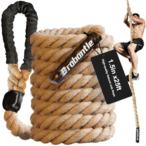 Brobantle Workout Fitness Climbing Rope 25ft, 1.5" Diameter Gym Climbing Rope for Strength Training,Exercise Climbing Rope for Adults Outdoor Indoor