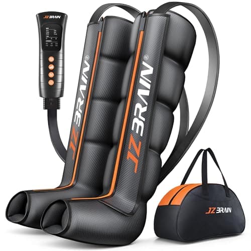 JZBRAIN Sequential Air Compression Recovery System : Professional Full Leg Compression Boots for Circulation and Pain Relief - Sequential Device for Muscle Relaxation - for Athletes,Women,Men