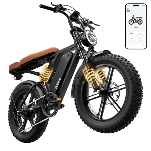 TST Electric Bike for Adults, 1500W Peak Motor Ebike with 48V 15Ah Battery, 60 Miles Range 28 MPH Electric Bicycle, 20" All-Terrain New Upgrade E Bike with Rear Seat X6