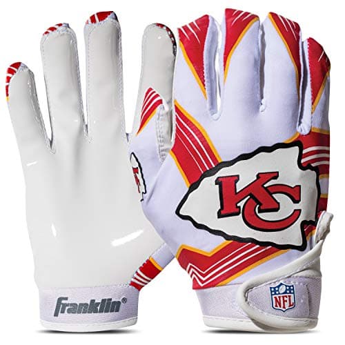 Franklin Sports NFL Kansas City Chiefs Youth Football Receiver Gloves - X-Small/Small