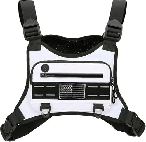 Sports Chest Bag For Men Women, Running Vest Bag With Built,Phone Holder For Workouts&Ski&Cycling&Hiking,Motorcycle Accessories