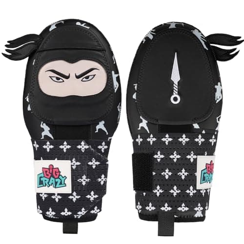 Ninja Adult Baseball Sliding Mitts - Cool Ninja Design, Protective Sliding Glove with Adjustable Wrist Strap for Baseball & Softball Players, Ambidextrous