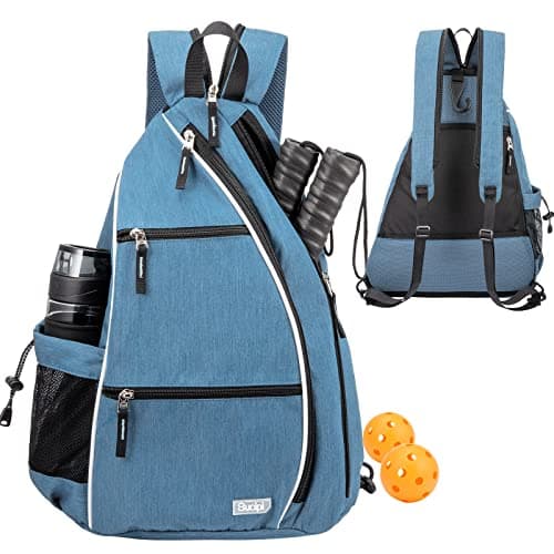 Sucipi Pickleball Bag - Reversible Shoulder Straps, Large Capacity, Waterproof & Durable, Multi-Purpose, Sky Blue