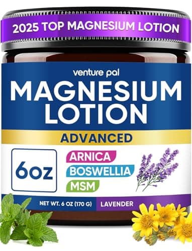 Magnesium Lotion with Arnica, MSM & Boswellia – Cooling Magnesium Cream – Lightweight Moisturizing Lotion for Legs & Feet – Safe for Kids – 6 fl oz
