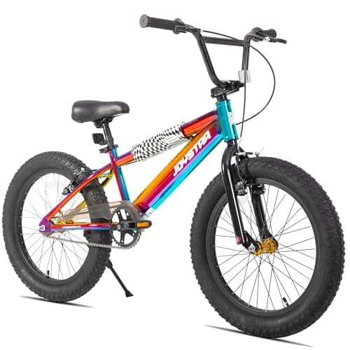 JOYSTAR 20 Inch Kids Bike for 6-9 Years Girls Boys High-Carbon Steel Frame Youth Bicycle BMX Style Children Bicycles with Kickstand Oil Slick