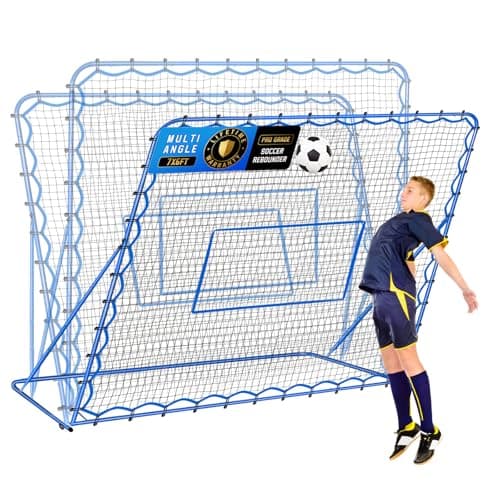 Winthai 7x6FT Soccer Rebounder Net, Quick-Switch Angle Soccer Baseball Pitchback Volleyball Training for Control, Passing Practice, Easy Setup Rebounder Gifts & Equipment for Kids,Teens & Adults