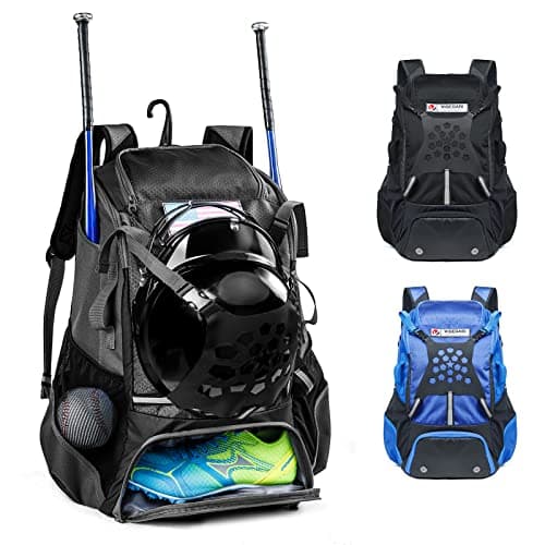 VIGEGARI Youth Baseball Backpack - Adults Bat Bag, Softball Equipment & Accessories Holder for Bat, Glove, Helmet, Shoes
