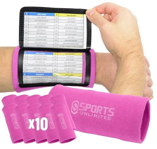Sports Unlimited Youth Triple Wrist Coach, Football Wristbands for Plays, Baseball Wristbands, QB Arm Bands