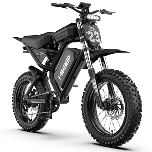 HiKeep Electric Dirt Bike for Adults - Peak 3000W Electric Bikes, 35MPH, 52V/40Ah, 70-120 Mile(PAS Mode) Ebike, 20 Inch All-Terrain Fat Tire Electric Motorcycle, Safety Tested to UL 2849