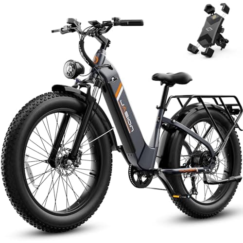 Jasion Thunder Electric Bike for Adults,1800W Peak Fat Tire E Bikes,26''x 4'',80 Miles with 864Wh Removable Battery Ebike, 30+MPH Max Speed Bicycles,Hydraulic Brakes,Front Suspension Full Sized