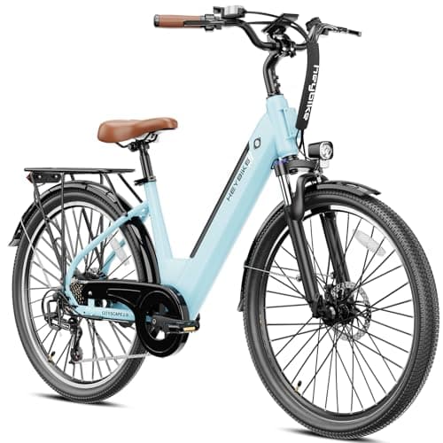 Heybike Cityscape 2.0 Adult Electric Bike – 468Wh Removable Battery, 26" Commuter E-Bike, 50 Miles Range, 7-Speed, Front Suspension, UL2849 Certified