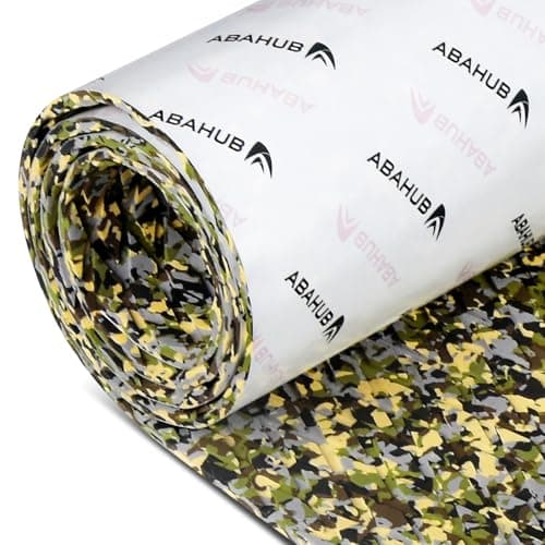 Abahub EVA Foam Boat Decking 96''x47'' Non-Slip Surfboard Traction Pad Grip Mat Self-Adhesive Trimmable Flooring Sheet for Boats SUP Board Kayak Surfing Camouflage Green