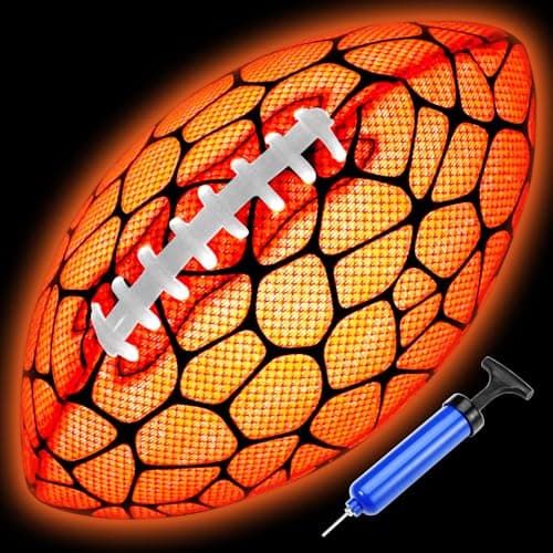 Jasonwell Glow in The Dark Football - Strong Grip Light Up Football Toy Stuff Gift Outdoor Sports Ball for Boys Kids Teen Junior Youth Adult Christmas Birthday Gifts for Ages 6-8 8-12 13+ Year Old