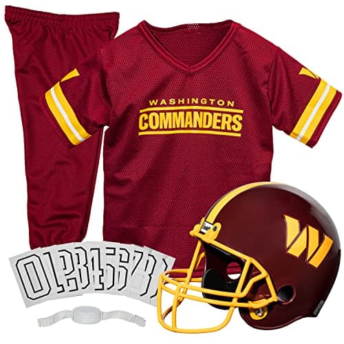 Franklin Sports Washington Commanders Kids Football Uniform Set - NFL Youth Football Uniform Costume - Helmet, Jersey & Pants Included - Youth Small