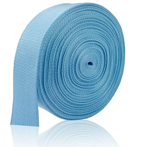 ZHFMILY Lake Blue 1 1/2 inch(38mm) Polyprorylene Webbing Straps 12 Yards Flat Wide Belting Webbing Handle Canvas Straps for Bags-Lawn Chair-Pet Collars-DIY Crafts #281