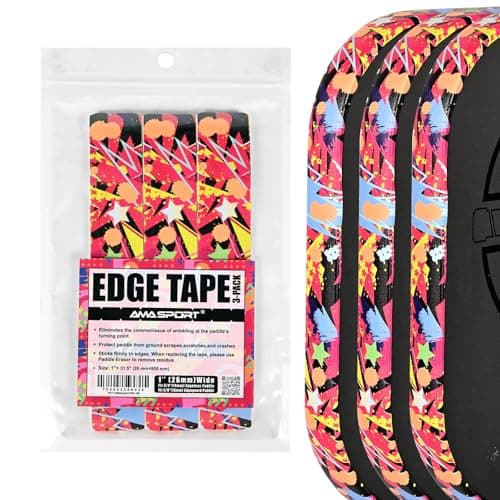 PICKLETECH Pickleball Edge Guard Tape – Memphis Geometric Pattern Edge Tape for Pickleball Paddle - Fit Perfectly Curved Edge - No Wrinkling