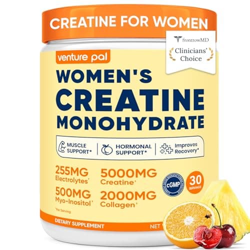 18 IN 1 Creatine for Women, Creatine Monohydrate Blend Powder with Collagen, Myo & D-Chiro Inositol, Electrolytes & 6 Vitamins for Muscle Growth, Recovery & Hormonal Balance – 10.58 Oz,Sugar Free