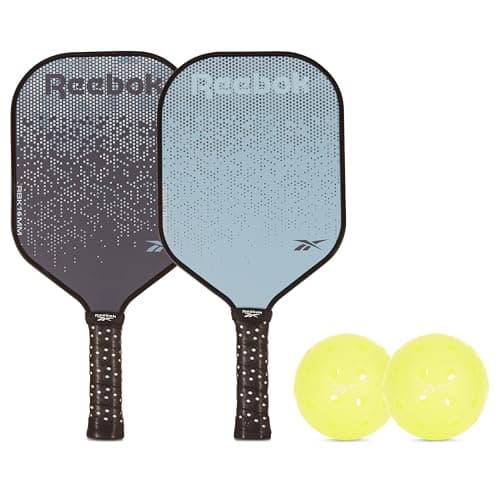 Reebok - Pickleball Set 2-Player, Carbon Fiber Paddles, Precision Balls