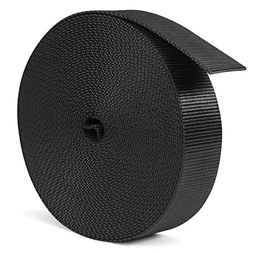 BEYOURD Webbing 1 Inch, Heavy Duty Webbing Straps, Extra Thick Strapping for Outdoor & DIY Gear Repair (1 Inch x 12 Yard)