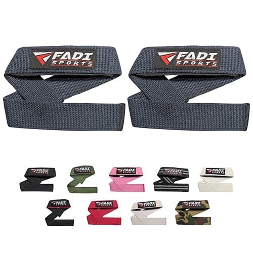 Fadi Sports Lifting Wrist Straps for Weightlifting, Bodybuilding, Powerlifting & Deadlifts – 24 Inch Cotton Straps with Padded Neoprene for Strength Training & Grip Support (Navy)