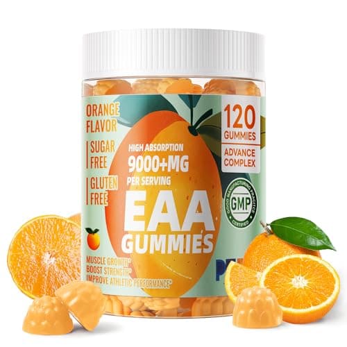Pets Purest EAA Gummies 120 Gummies (Orange), Essential Amino Acids - All 9 Essential Aminos (EAA) and All Branched-Chain Aminos (BCAAs), Non-GMO, Gluten Free, Vegetarian Friendly